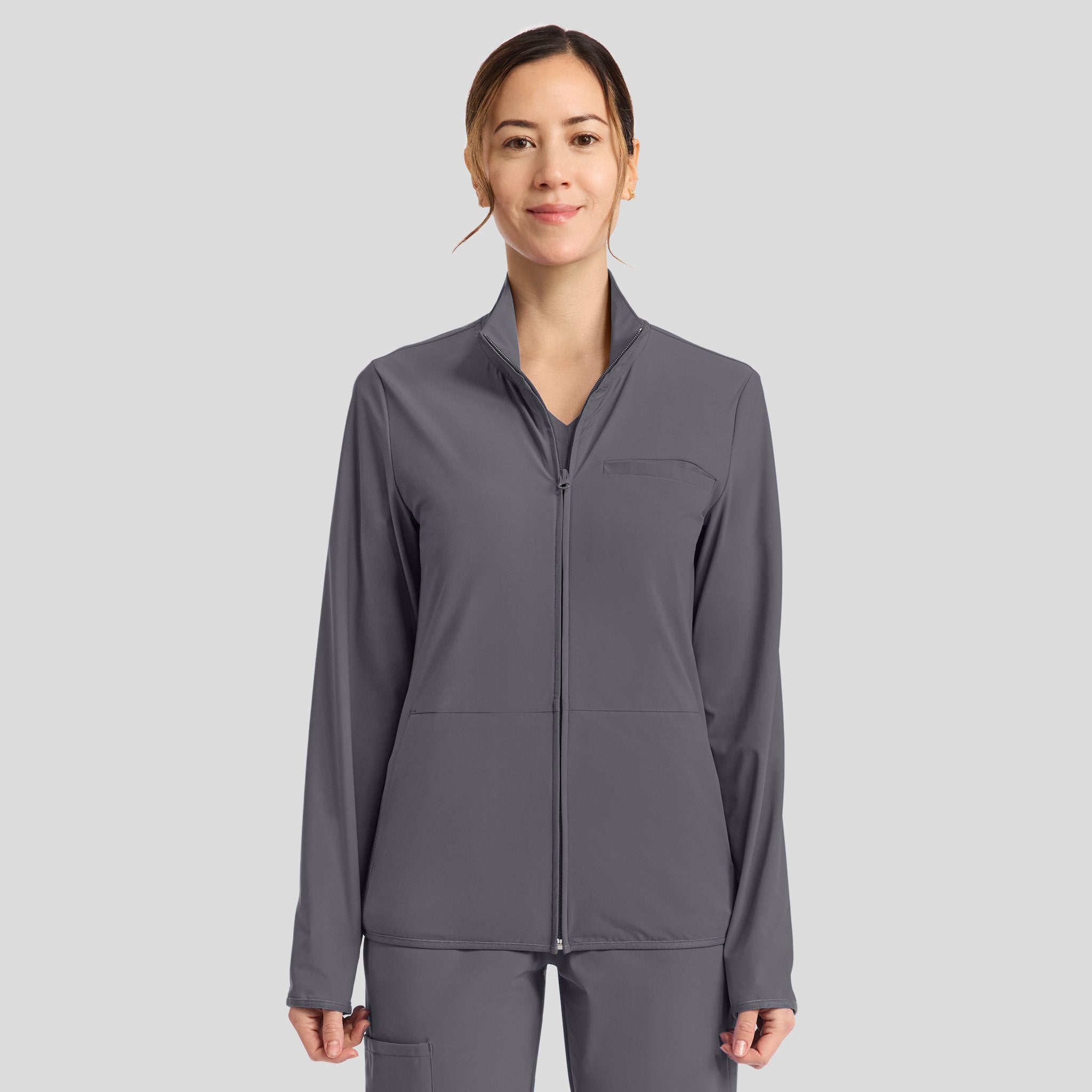 3-Pocket Warm-up Jacket | Pewter