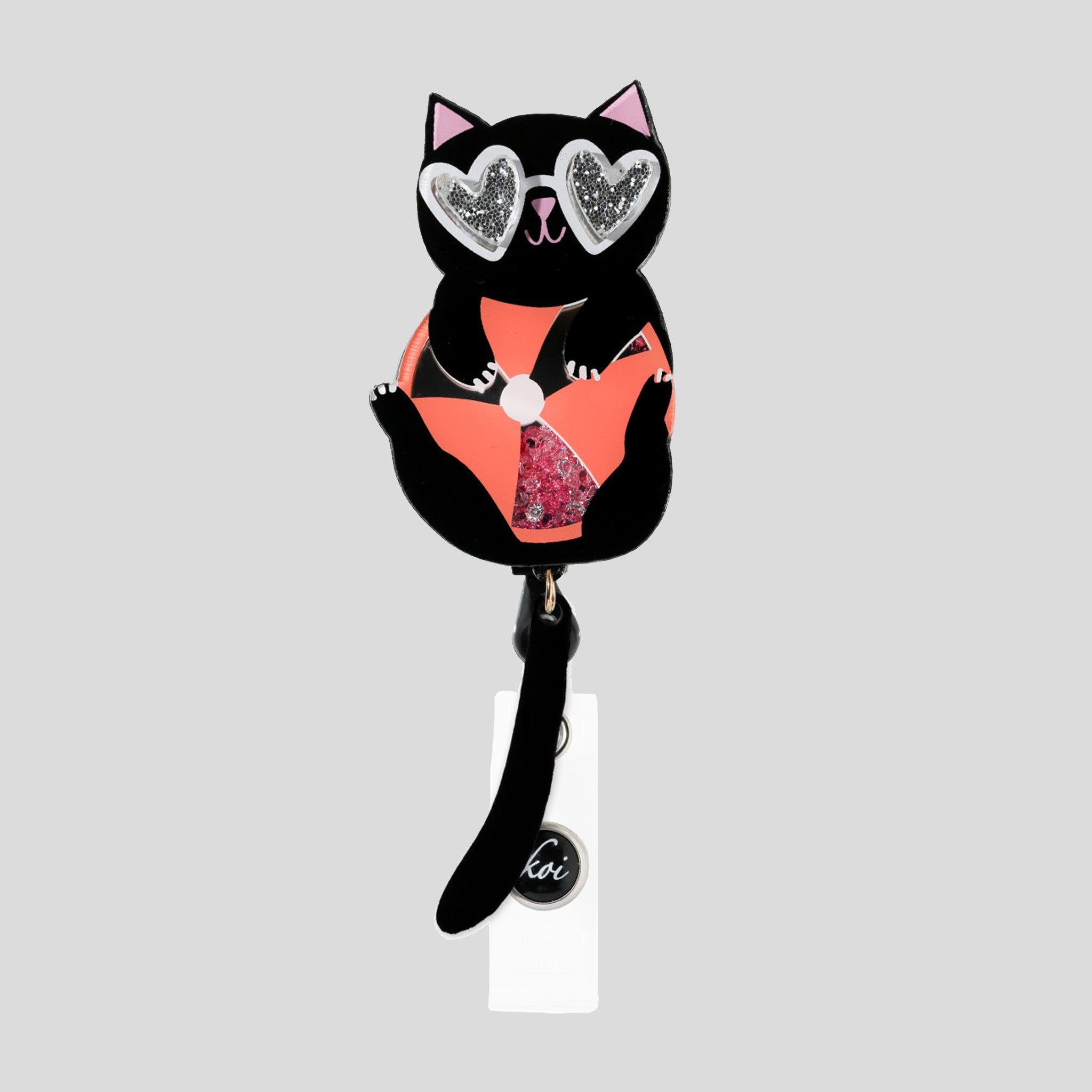 Pool Kitty Shaker Badge Reel