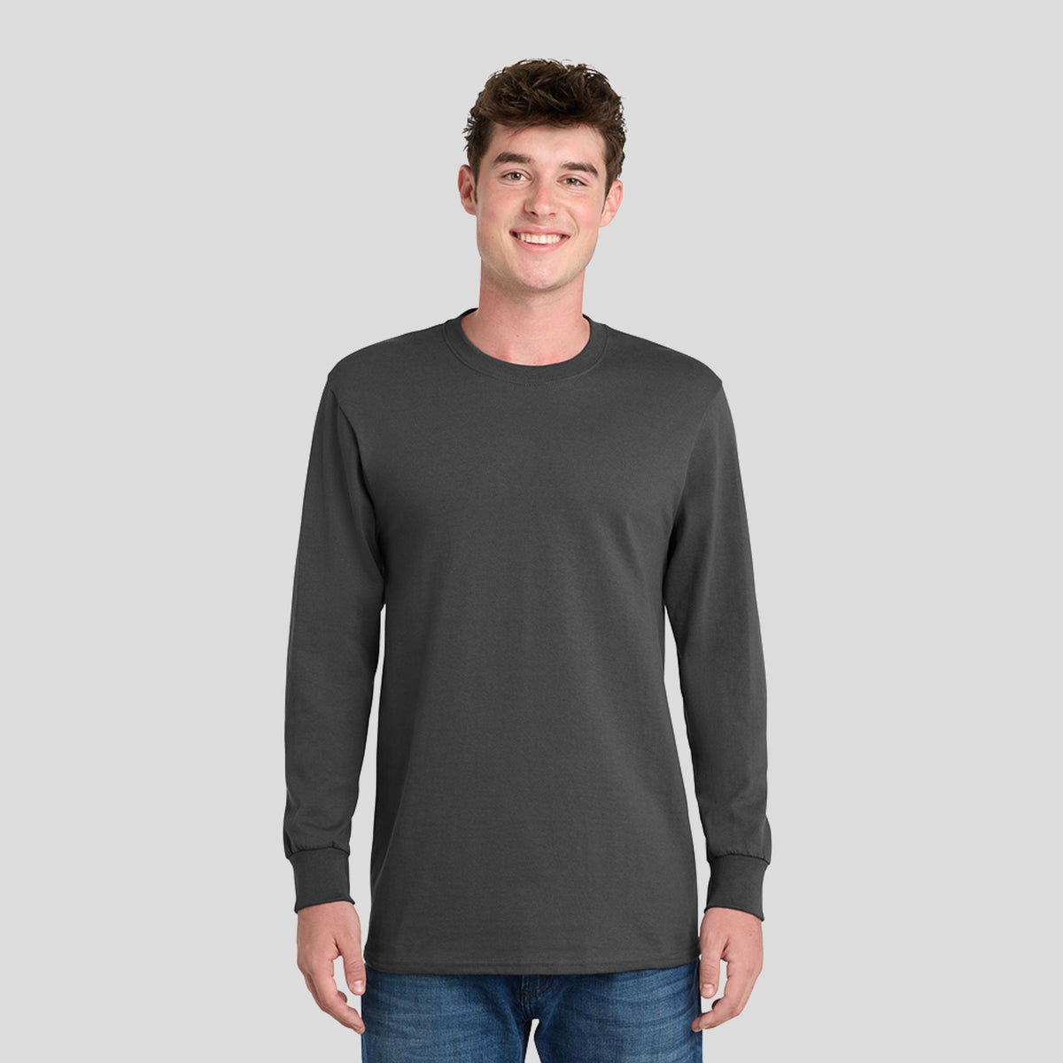 Long Sleeve Essential Tee | Charcoal