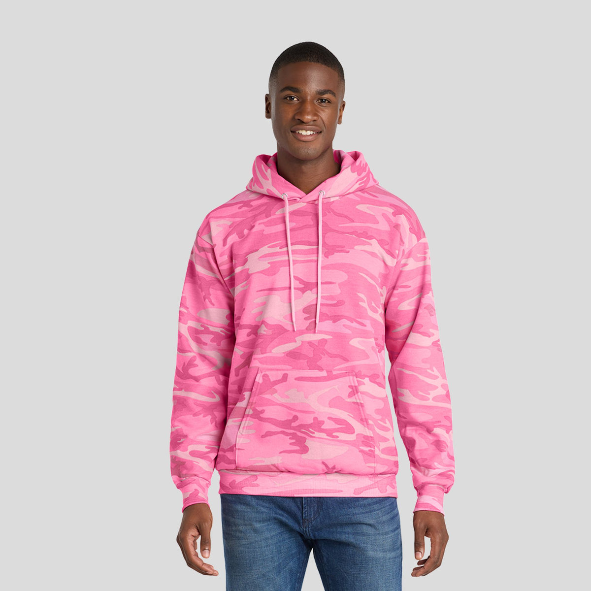 Core Fleece Camo Pullover Hooded Sweatshirt | Pink Camo