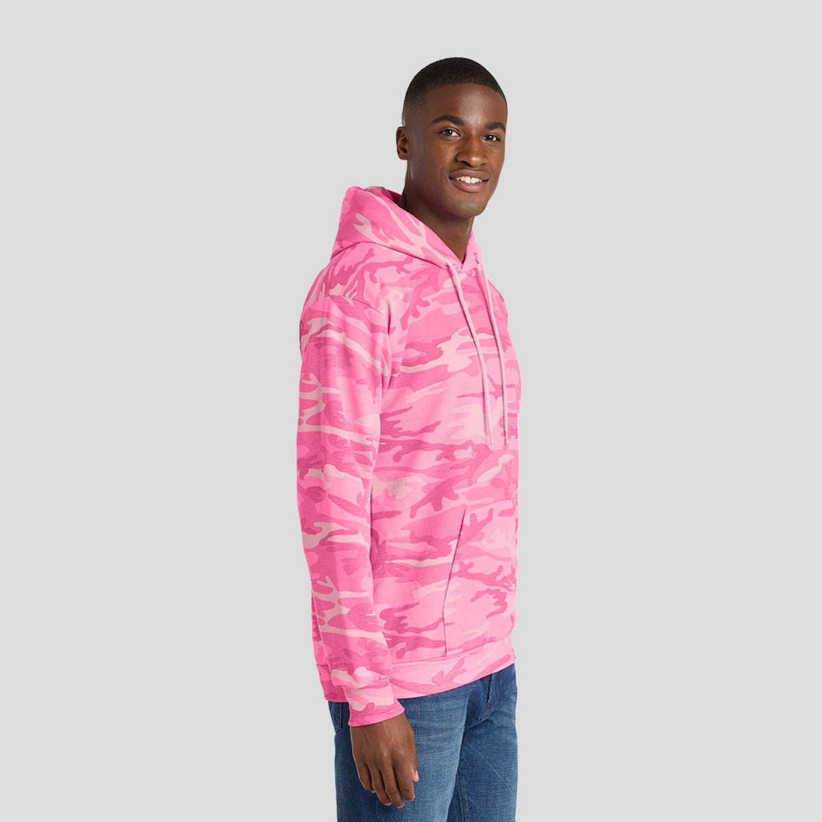 Core Fleece Camo Pullover Hooded Sweatshirt | Pink Camo