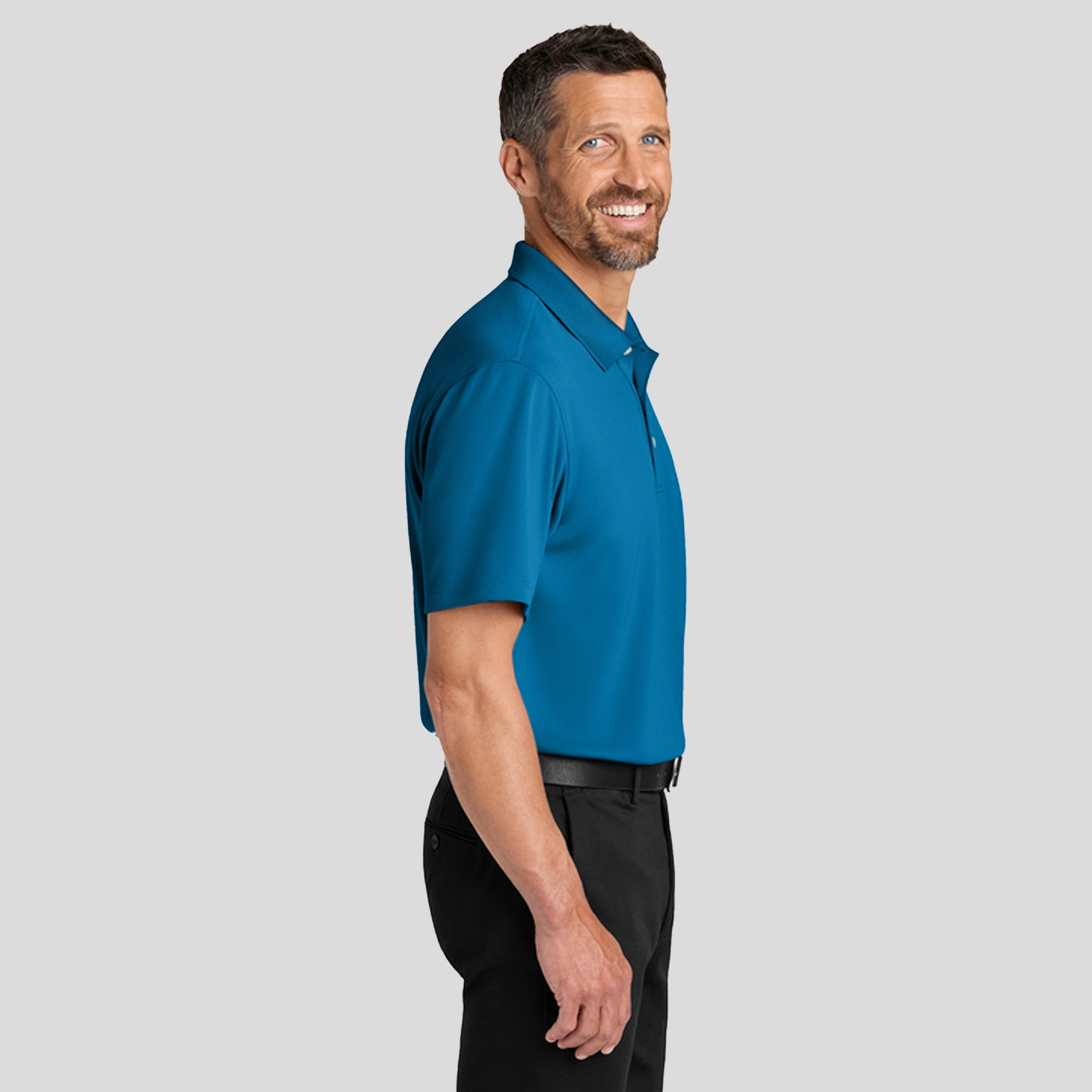 Men's Dry Zoneยฎ Stain-Release Grid Polo | Imperial Blue