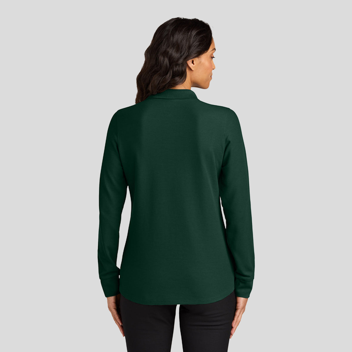 Womenβs Wearever Signature Pique Long Sleeve Polo | Dark Green