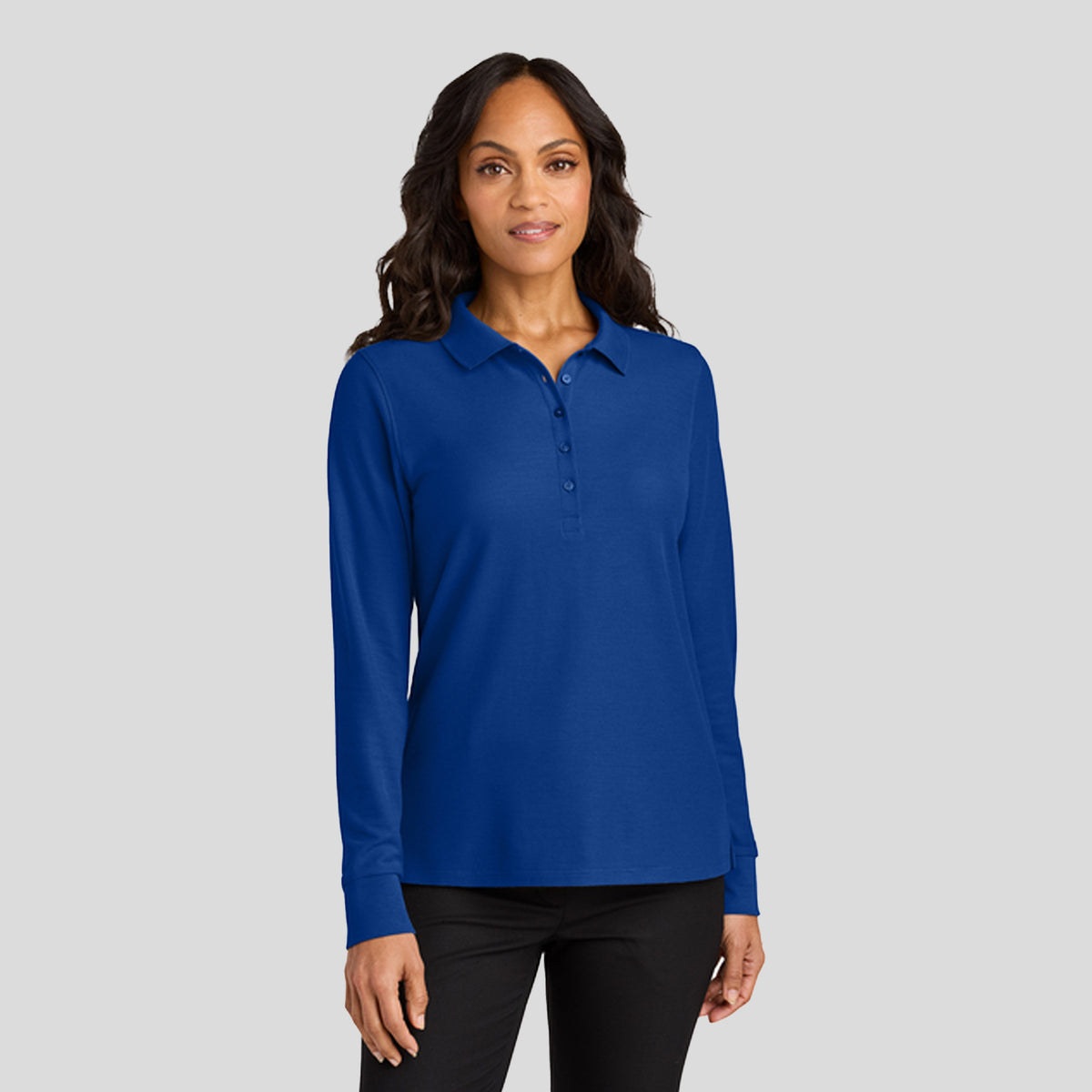 Womenβs Wearever Signature Pique Long Sleeve Polo | True Royal