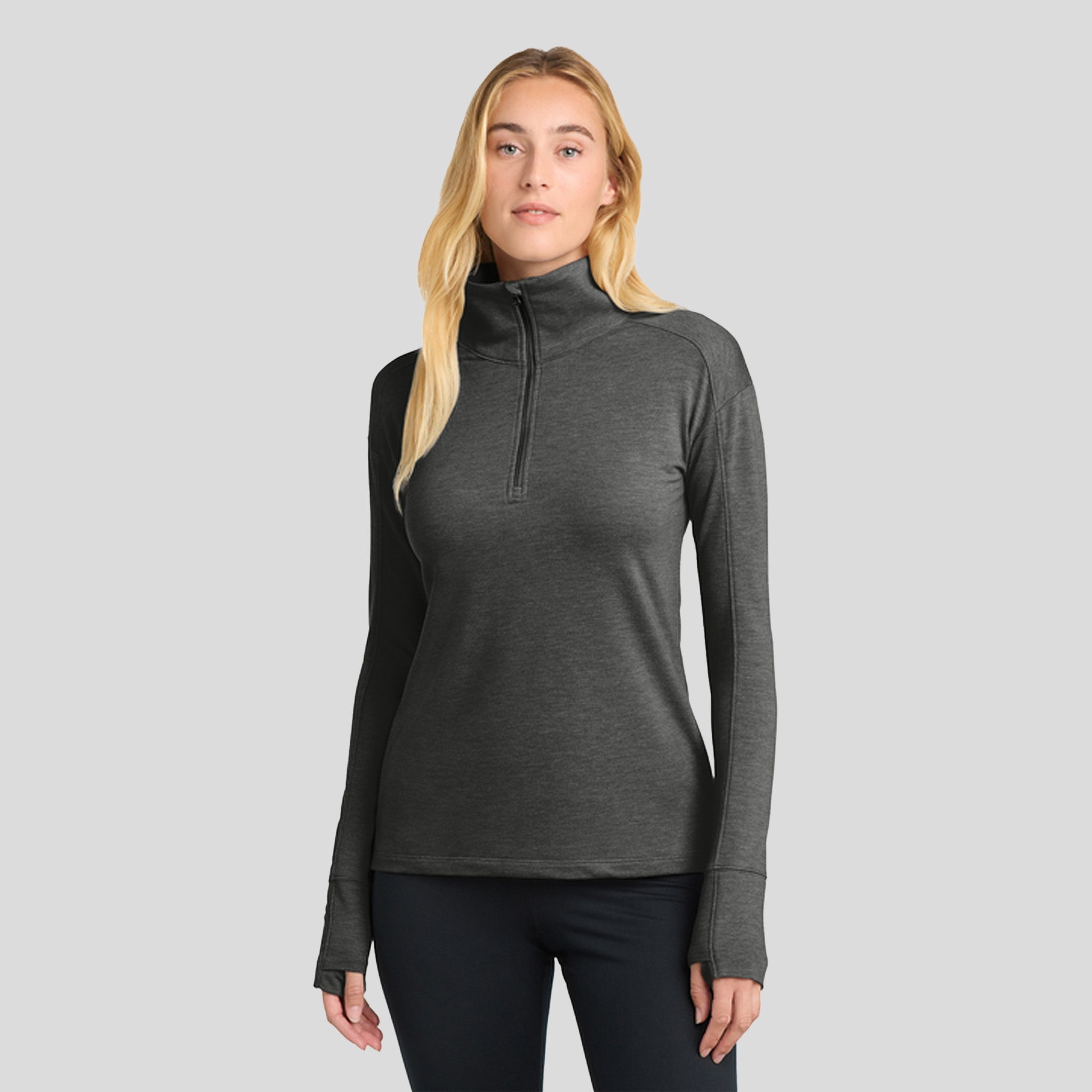 Women's Sport-Wickยฎ Flex Fleece 1/4-Zip | Dark Grey Heather