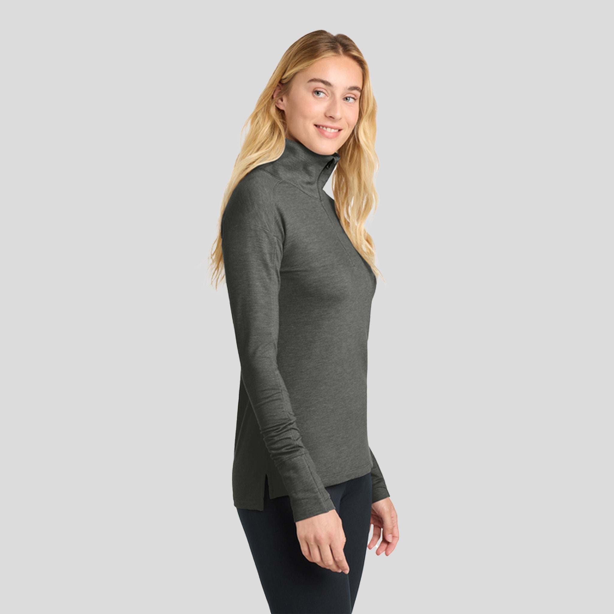 Women's Sport-Wickยฎ Flex Fleece 1/4-Zip | Dark Grey Heather