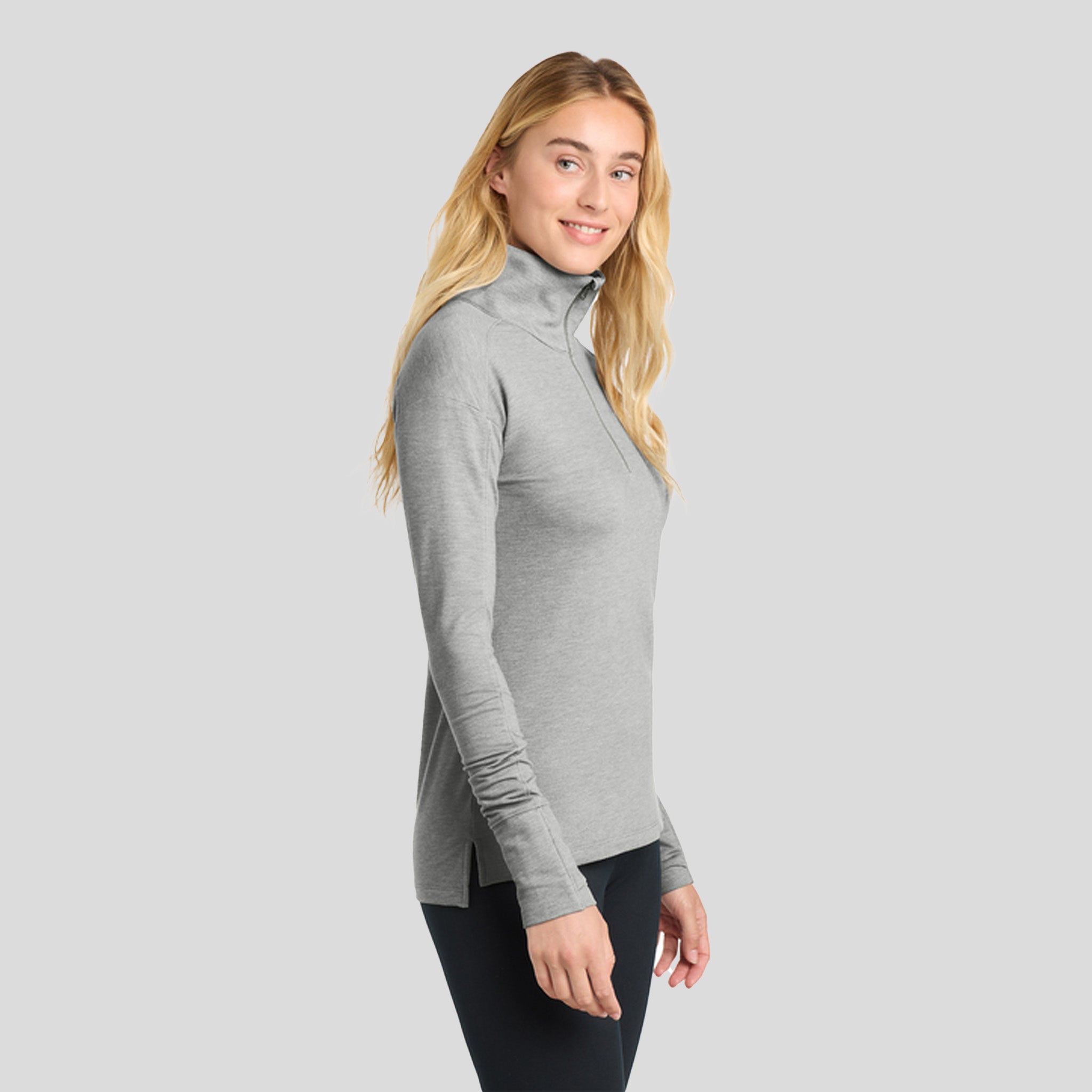Women's Sport-Wickยฎ Flex Fleece 1/4-Zip | Light Grey Heather