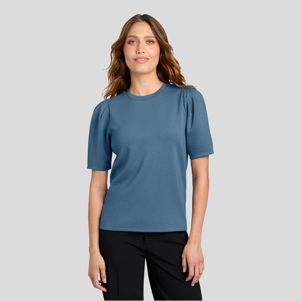 Womenβs Short Sleeve Lite Spacer Top | Harbor Blue