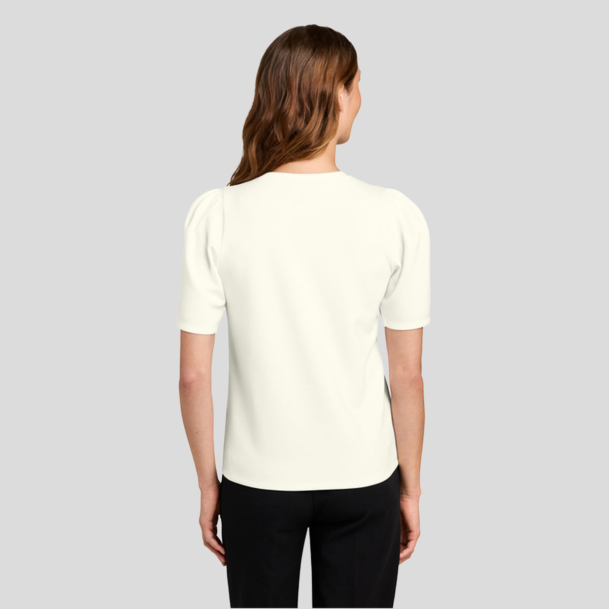 Womenβs Short Sleeve Lite Spacer Top | Ivory Chiffon