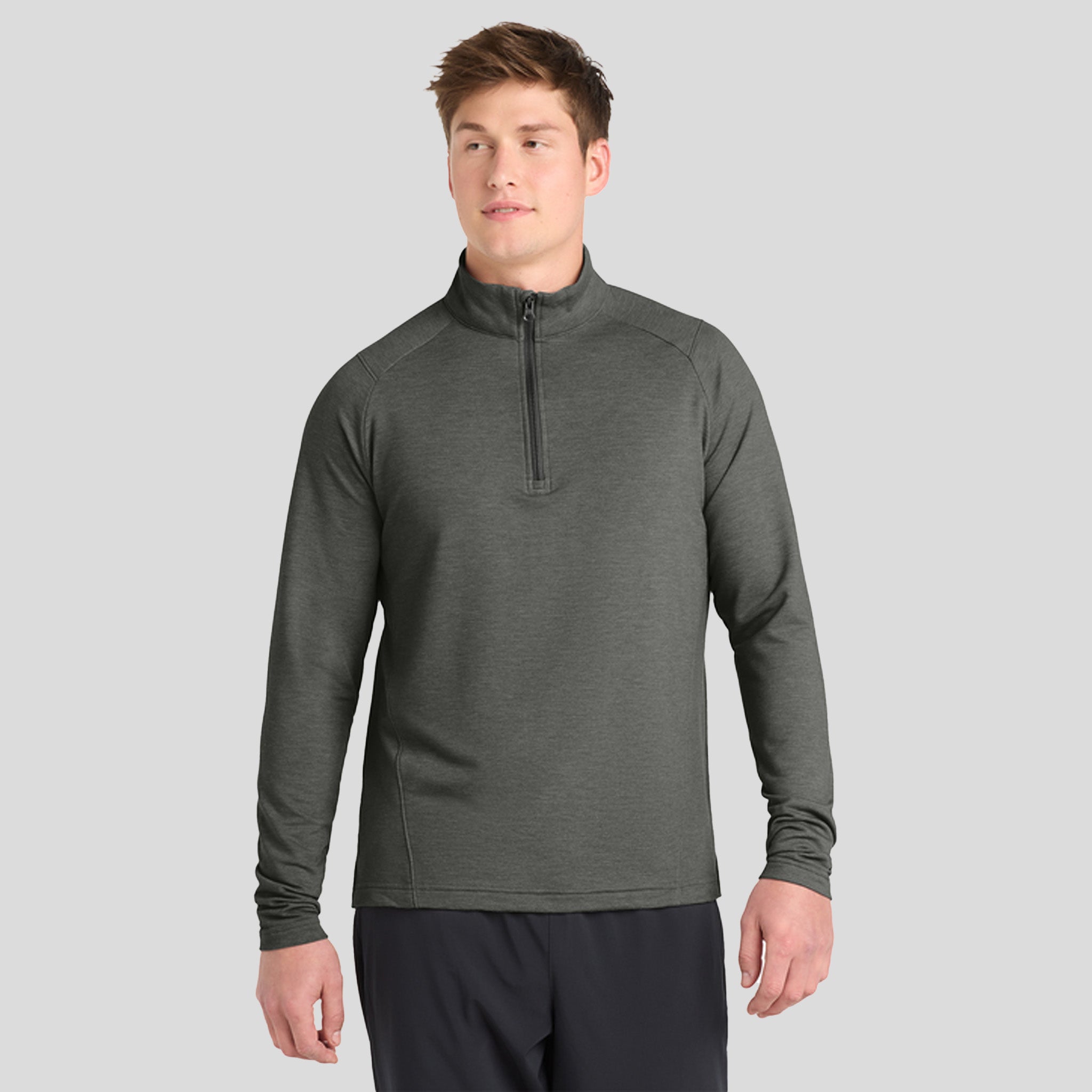 Men's Sport-Wickยฎ Flex Fleece 1/4-Zip | Dark Grey Heather