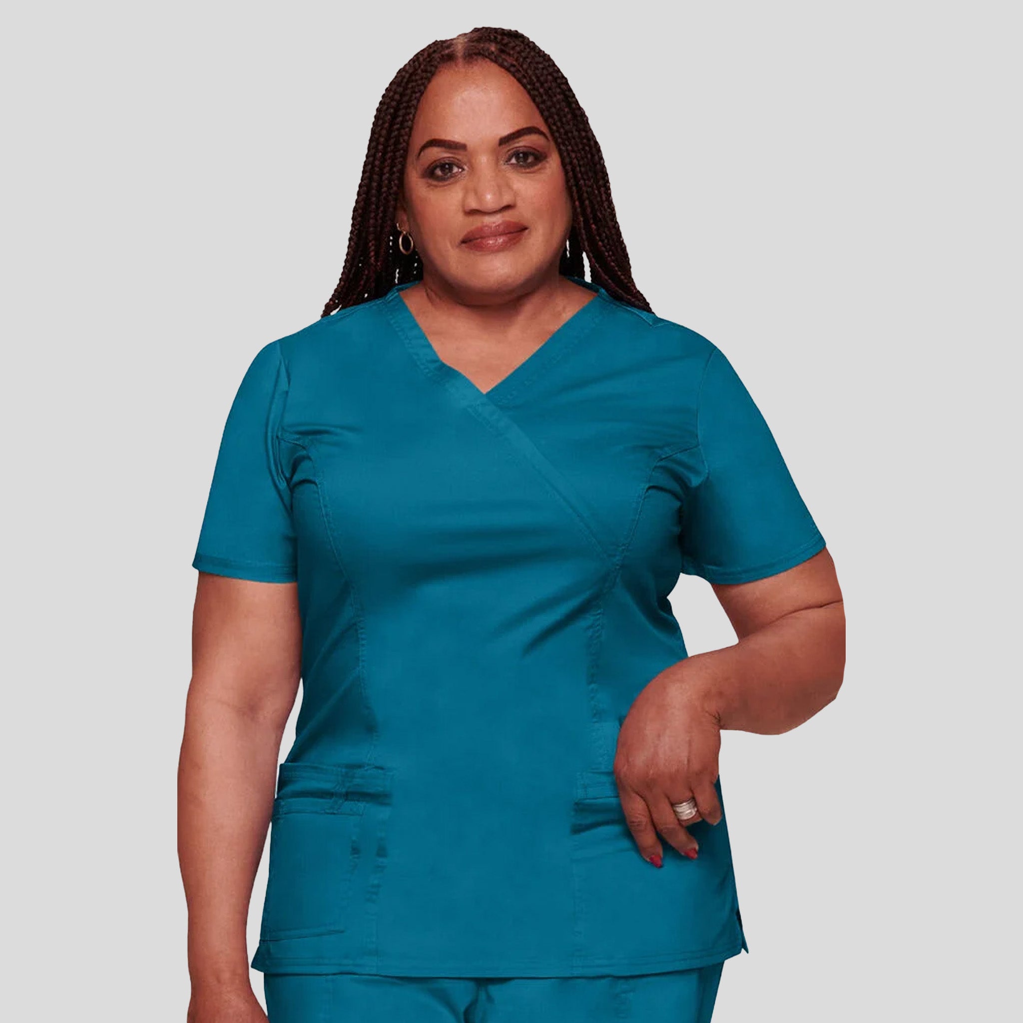 Women's Mock Wrap Princess Seam | Caribbean