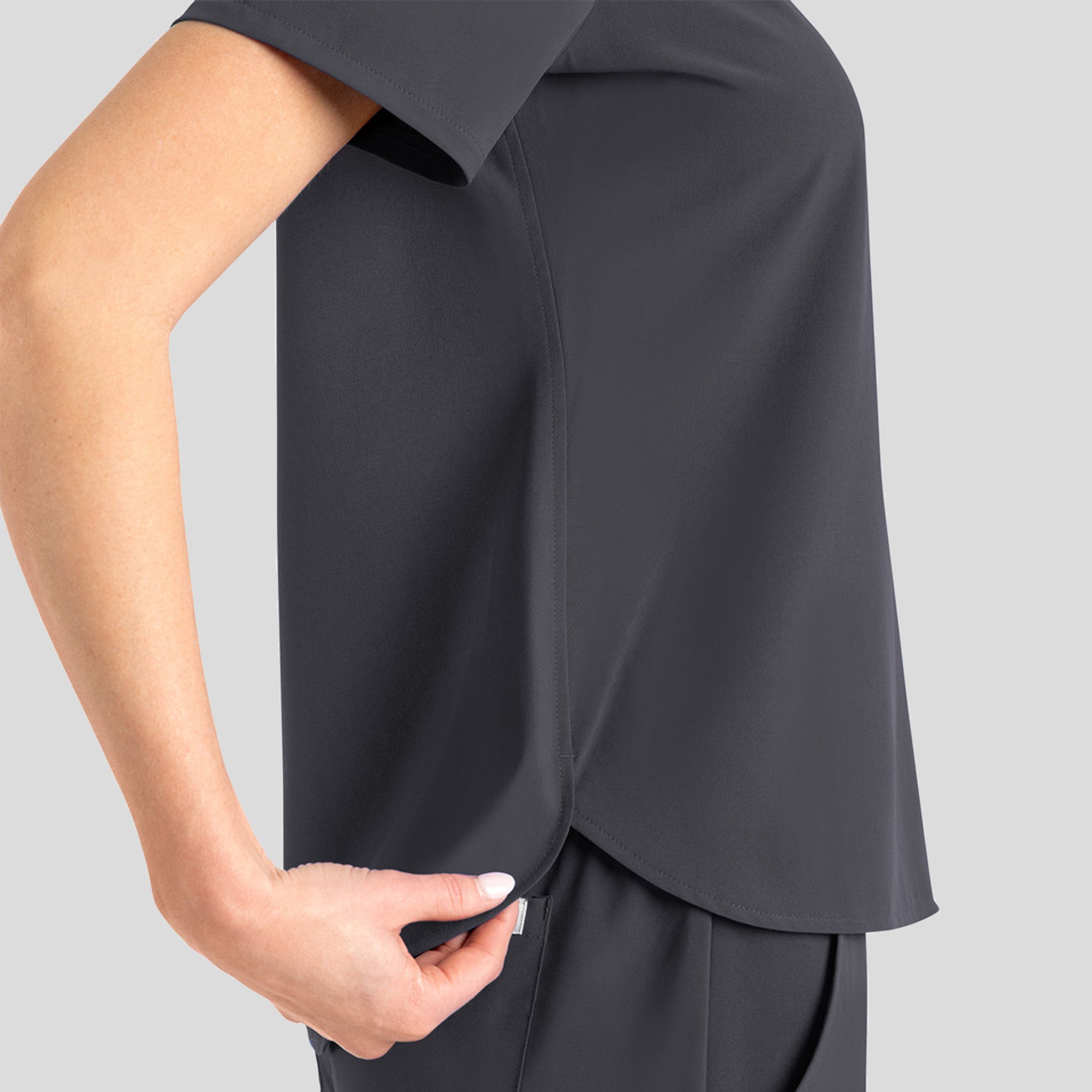 Women’s Round Neck Top | Pewter