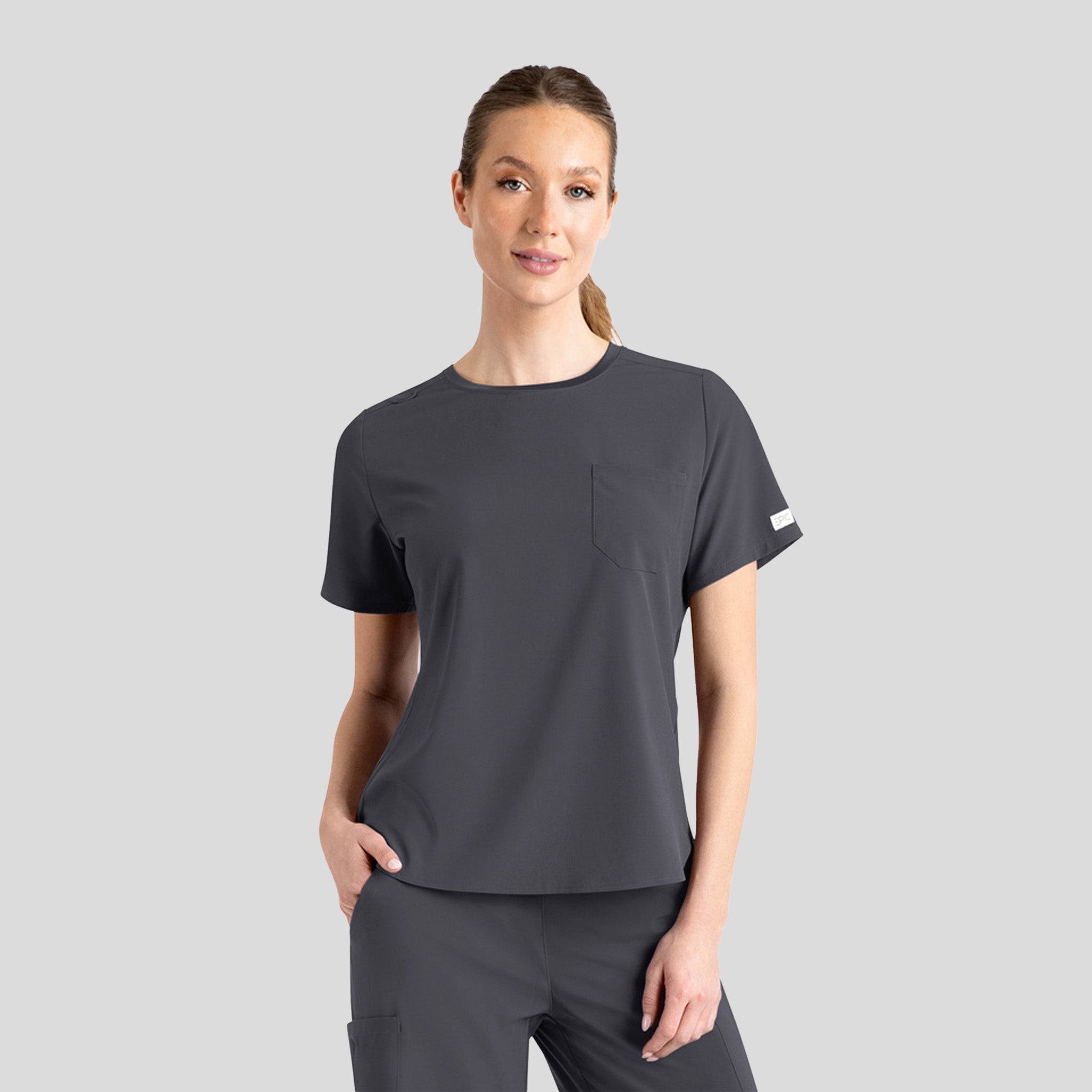 Women’s Round Neck Top | Pewter