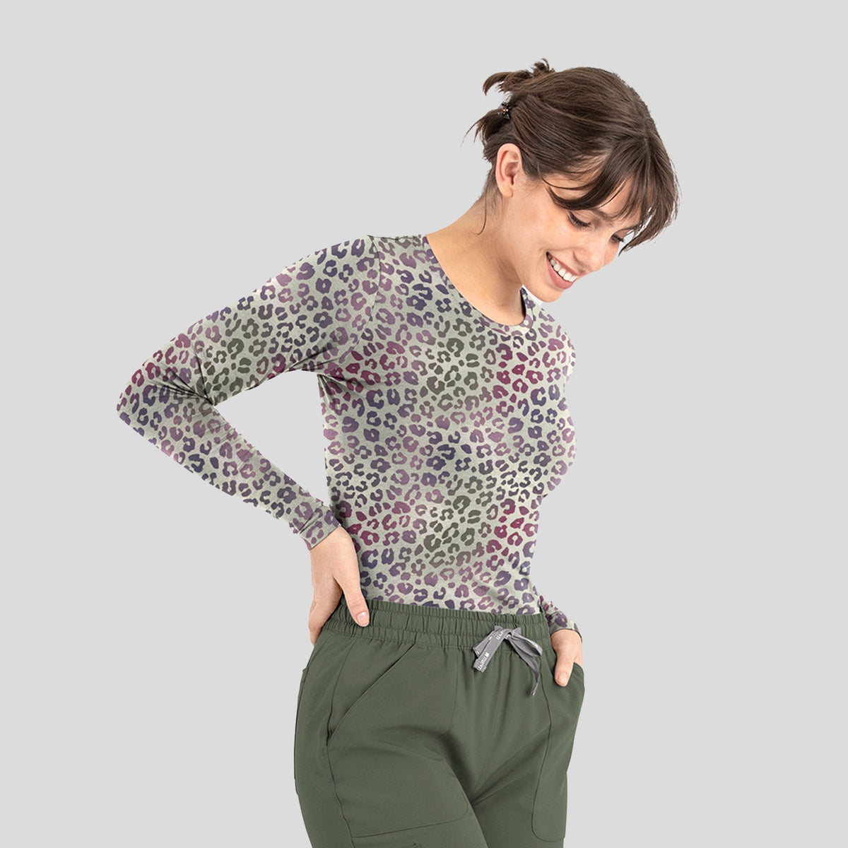 Women's Basic Long Sleeve Under Scrub Tee | Pretty Wild