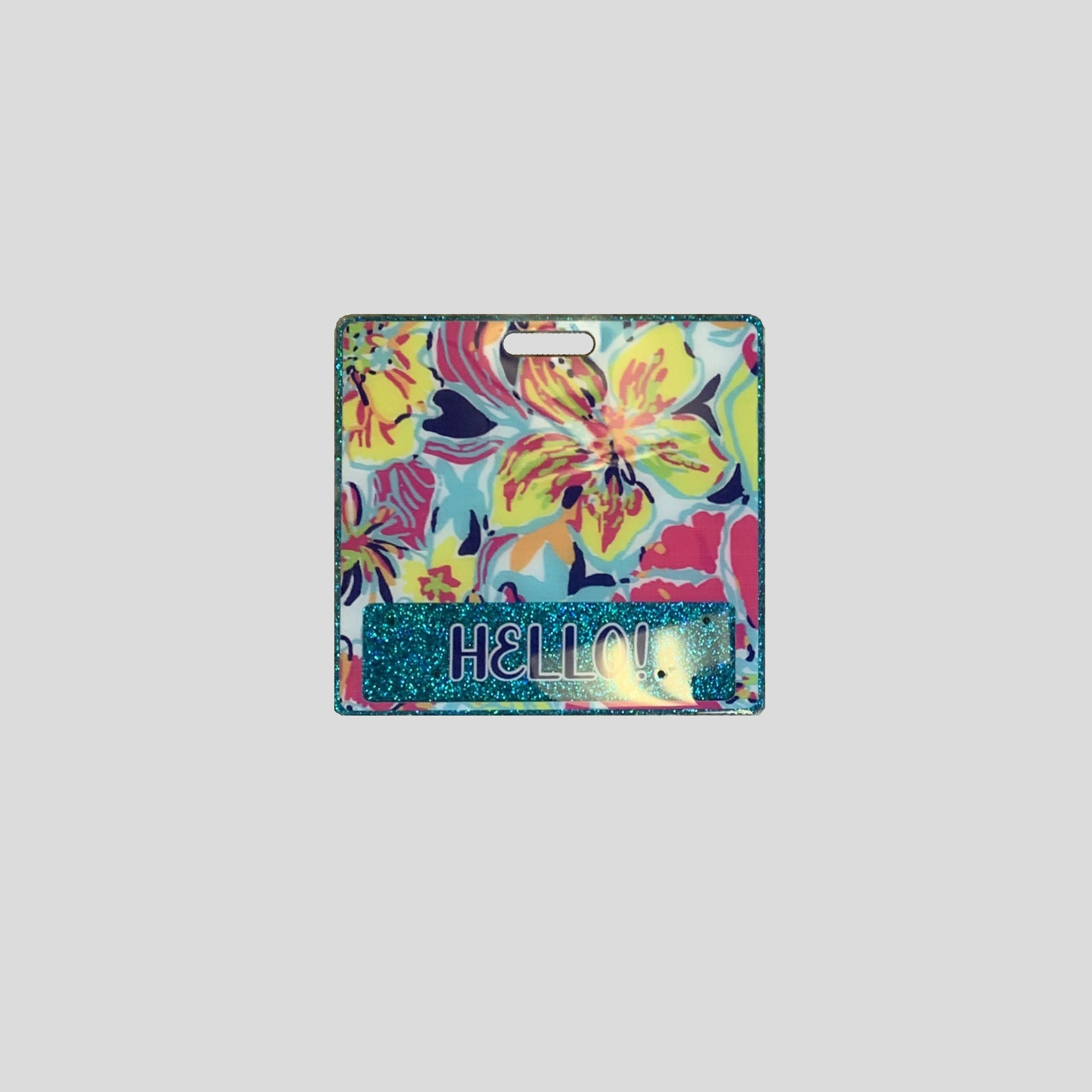 Badge Buddies Horizonal Tropical | Hello