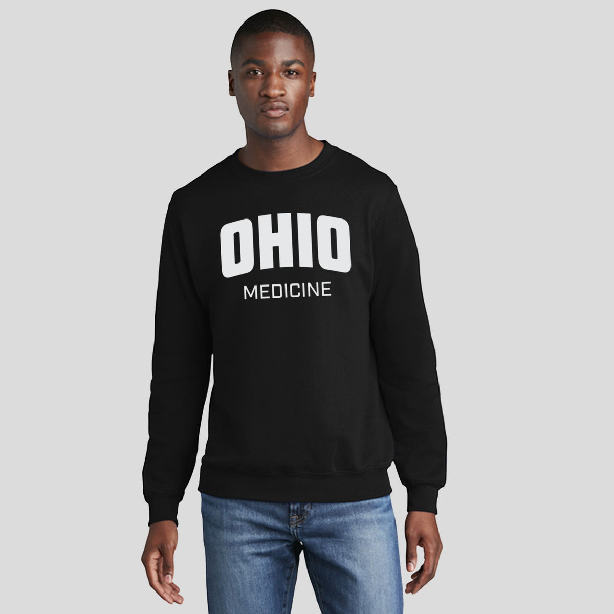 OU Core Fleece Crewneck Sweatshirt - Medicine Logo | Black