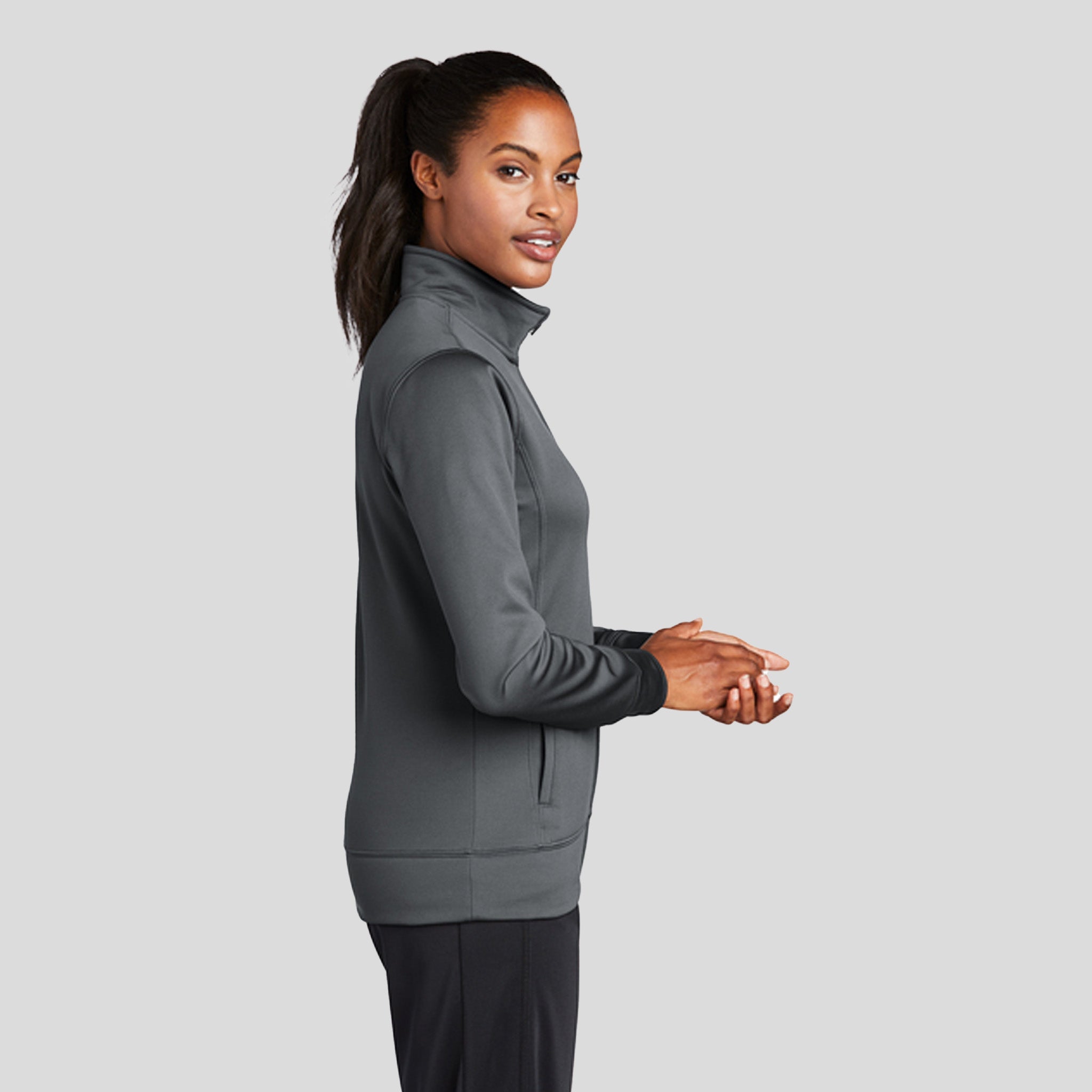 Women's Sport-Wick® Fleece Full-Zip Jacket | Dark Smoke Grey
