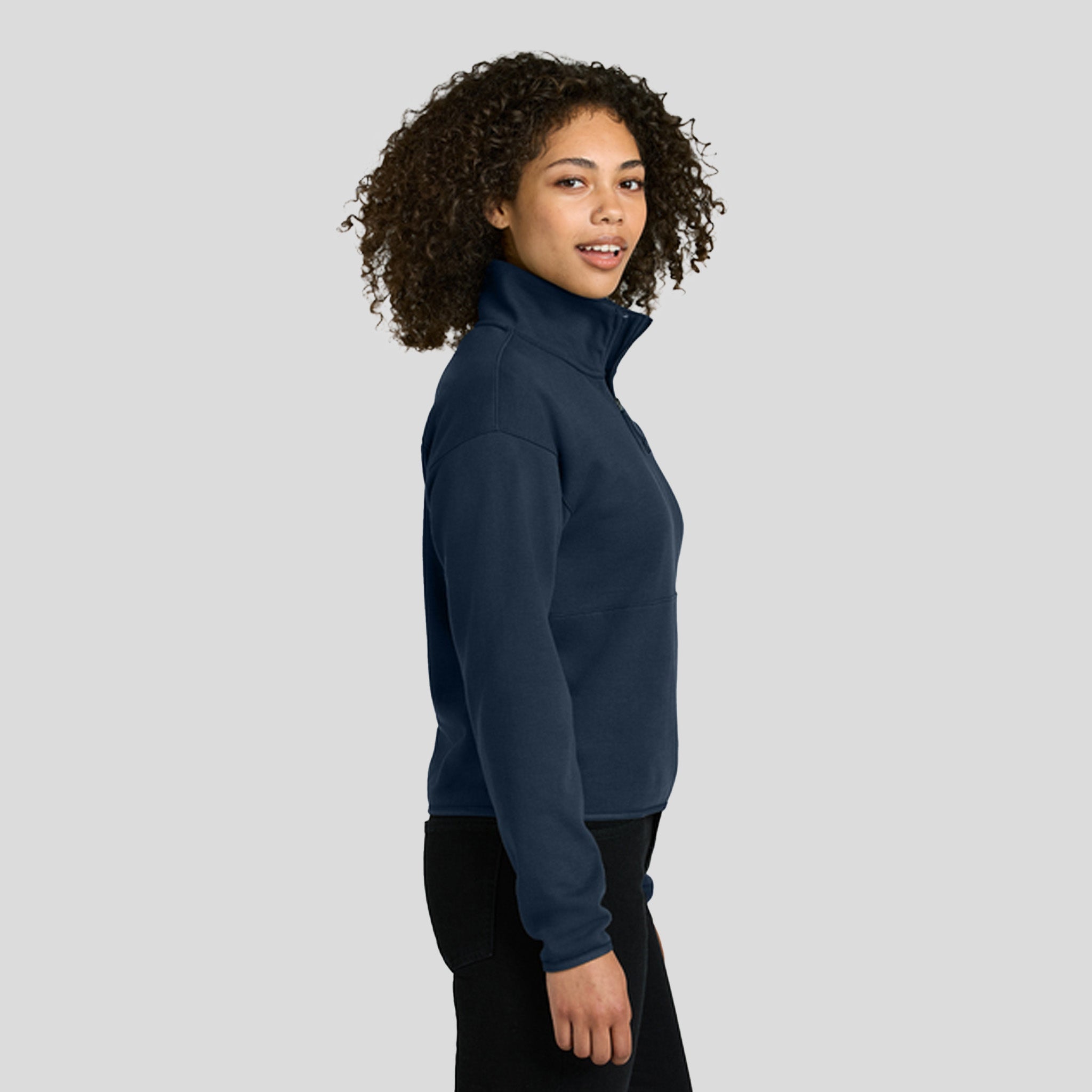 Women’s Double-Knit 1/2-Zip Fleece | Summit Navy