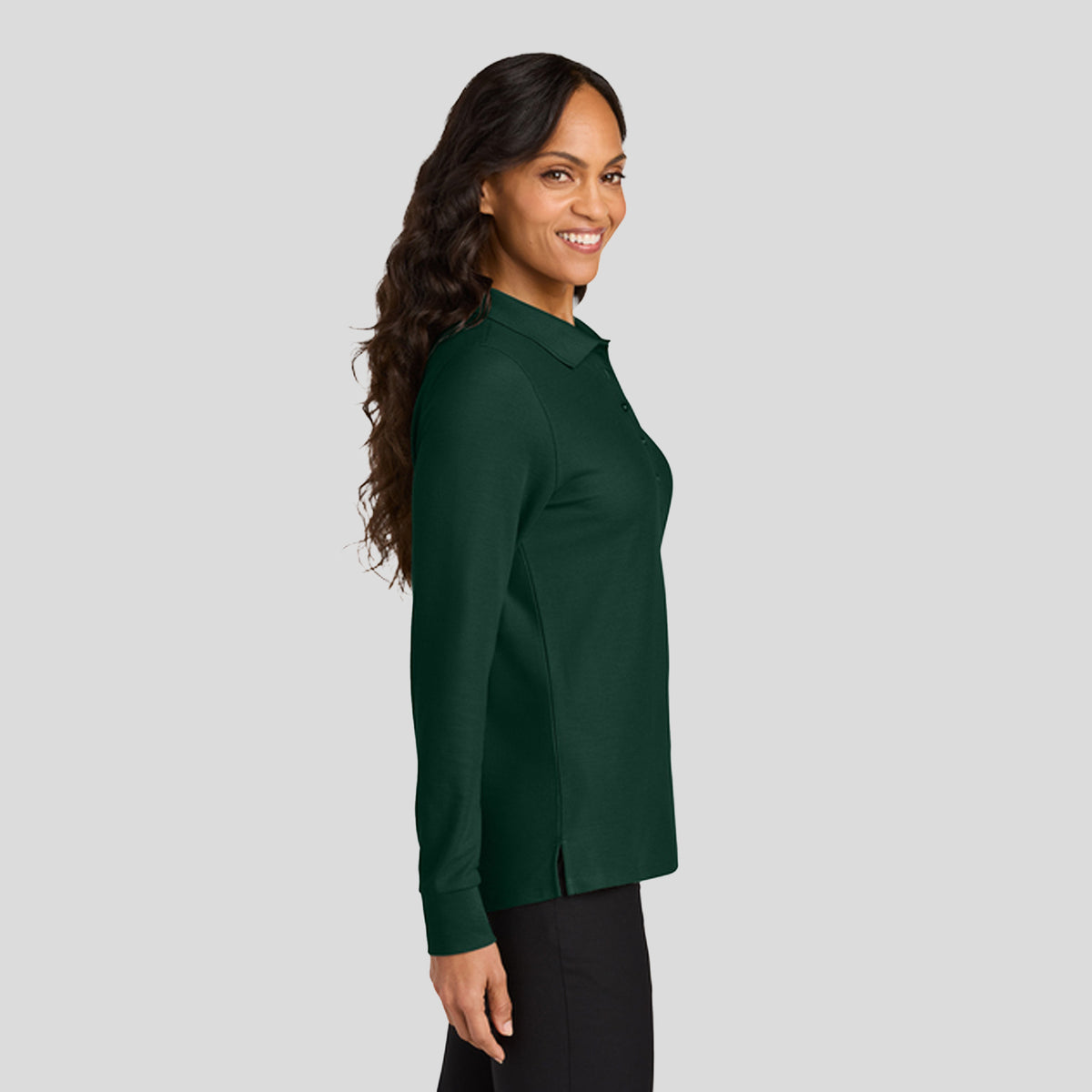 Women’s Wearever Signature Pique Long Sleeve Polo | Dark Green