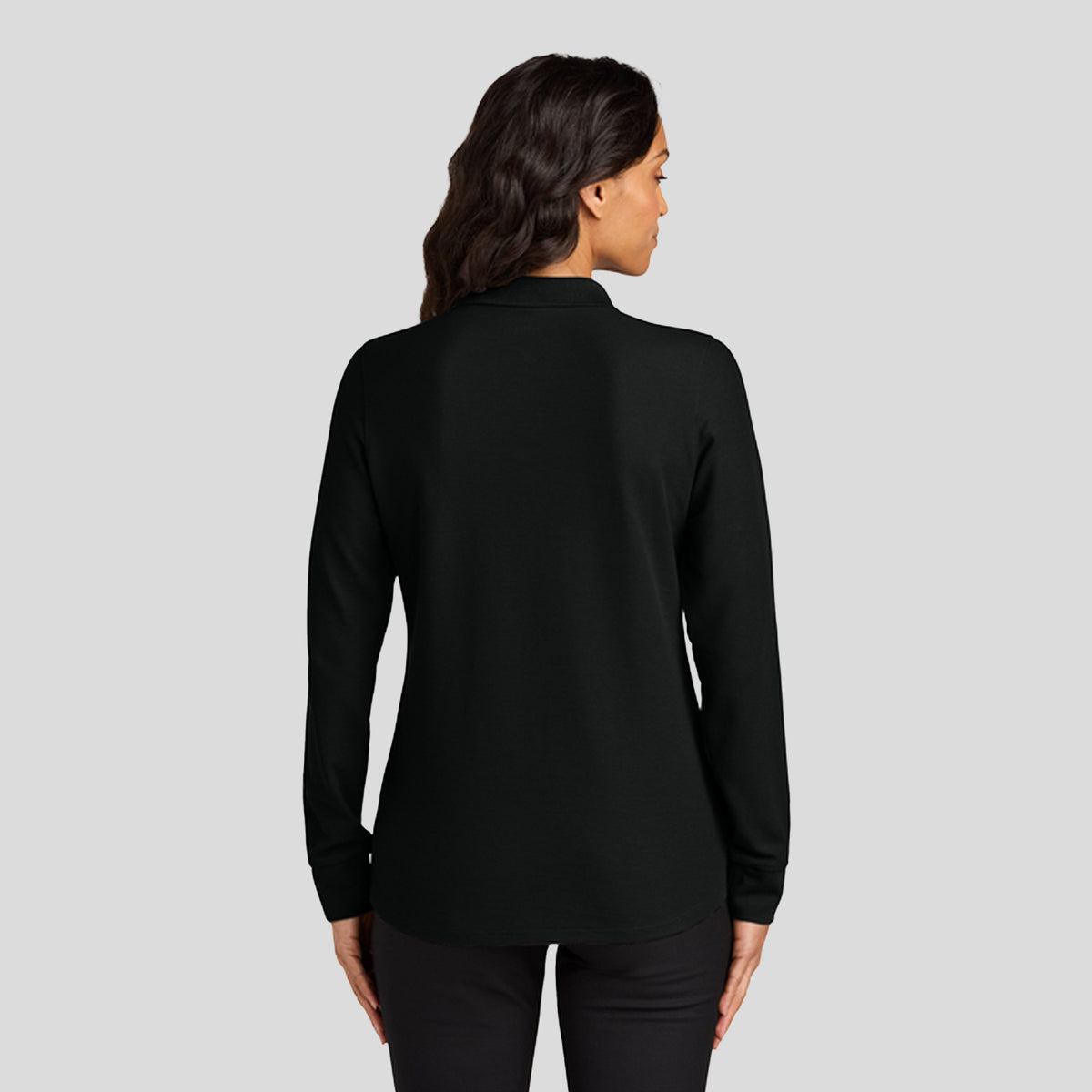 Women’s Wearever Signature Pique Long Sleeve Polo | Deep Black