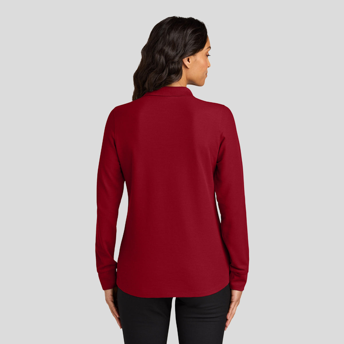 Women’s Wearever Signature Pique Long Sleeve Polo | Rich Red