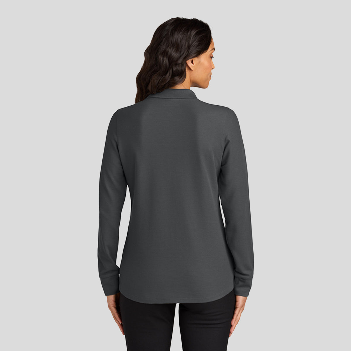 Women’s Wearever Signature Pique Long Sleeve Polo | Storm Grey