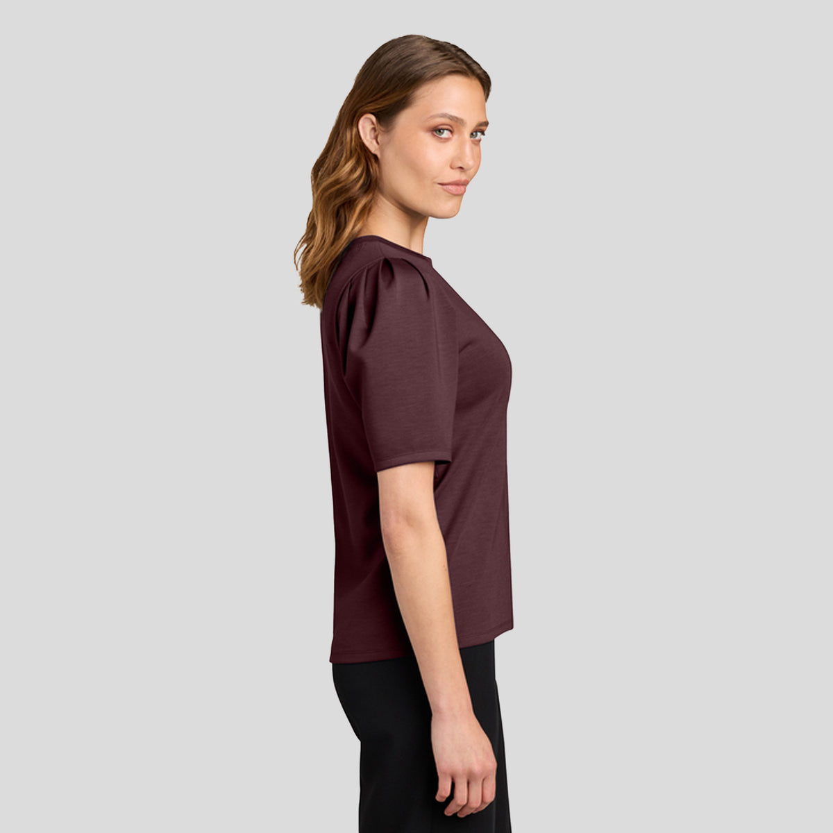 Women’s Short Sleeve Lite Spacer Top | Dark Raisin