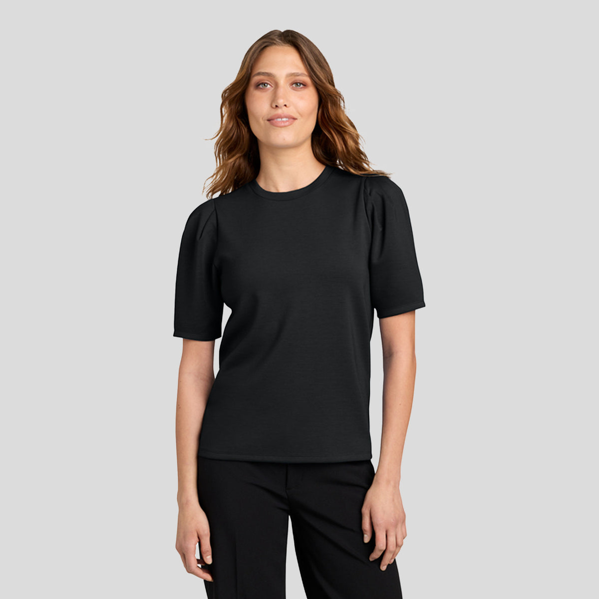 Women’s Short Sleeve Lite Spacer Top | Deep Black