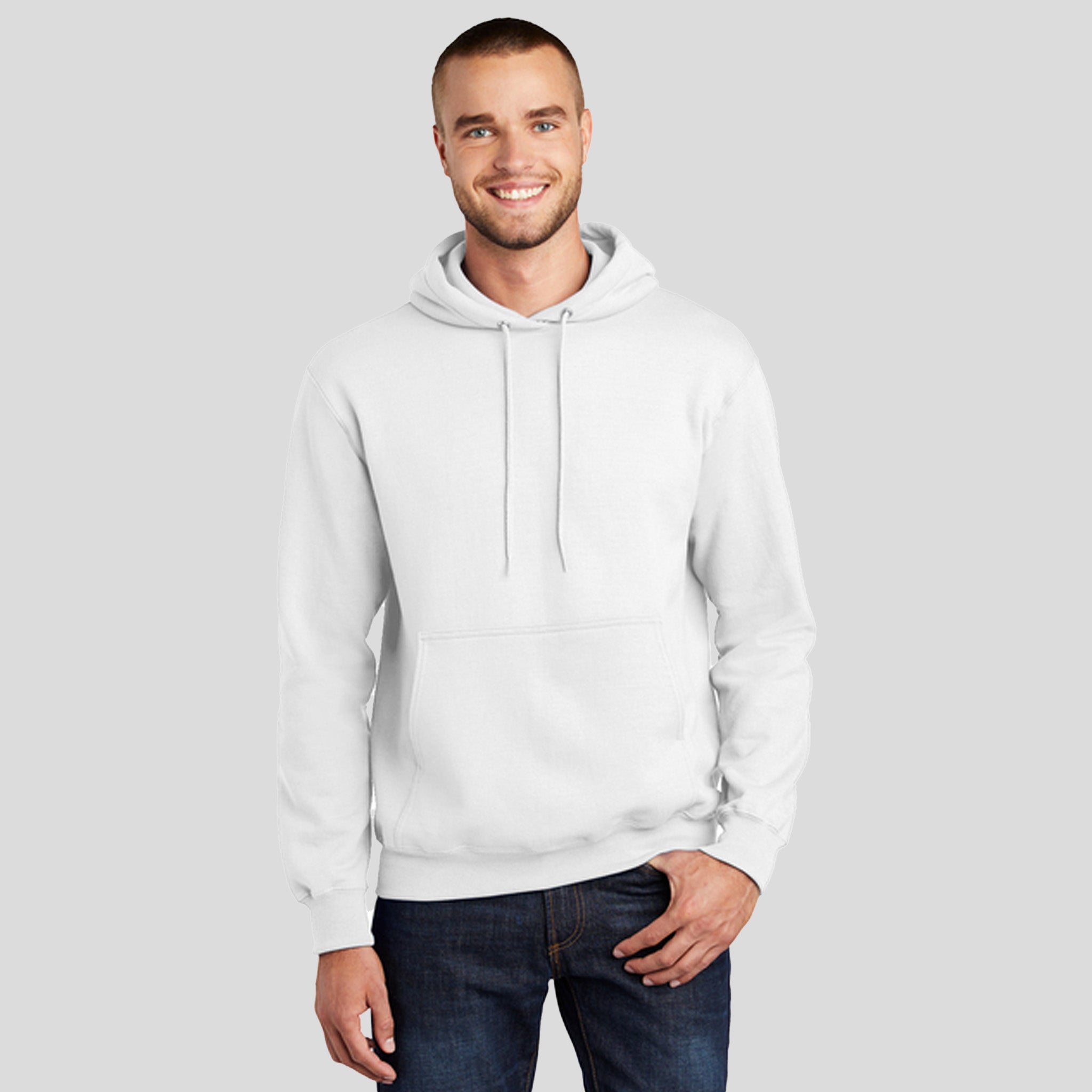 Core Fleece Pullover Hooded Sweatshirt | White