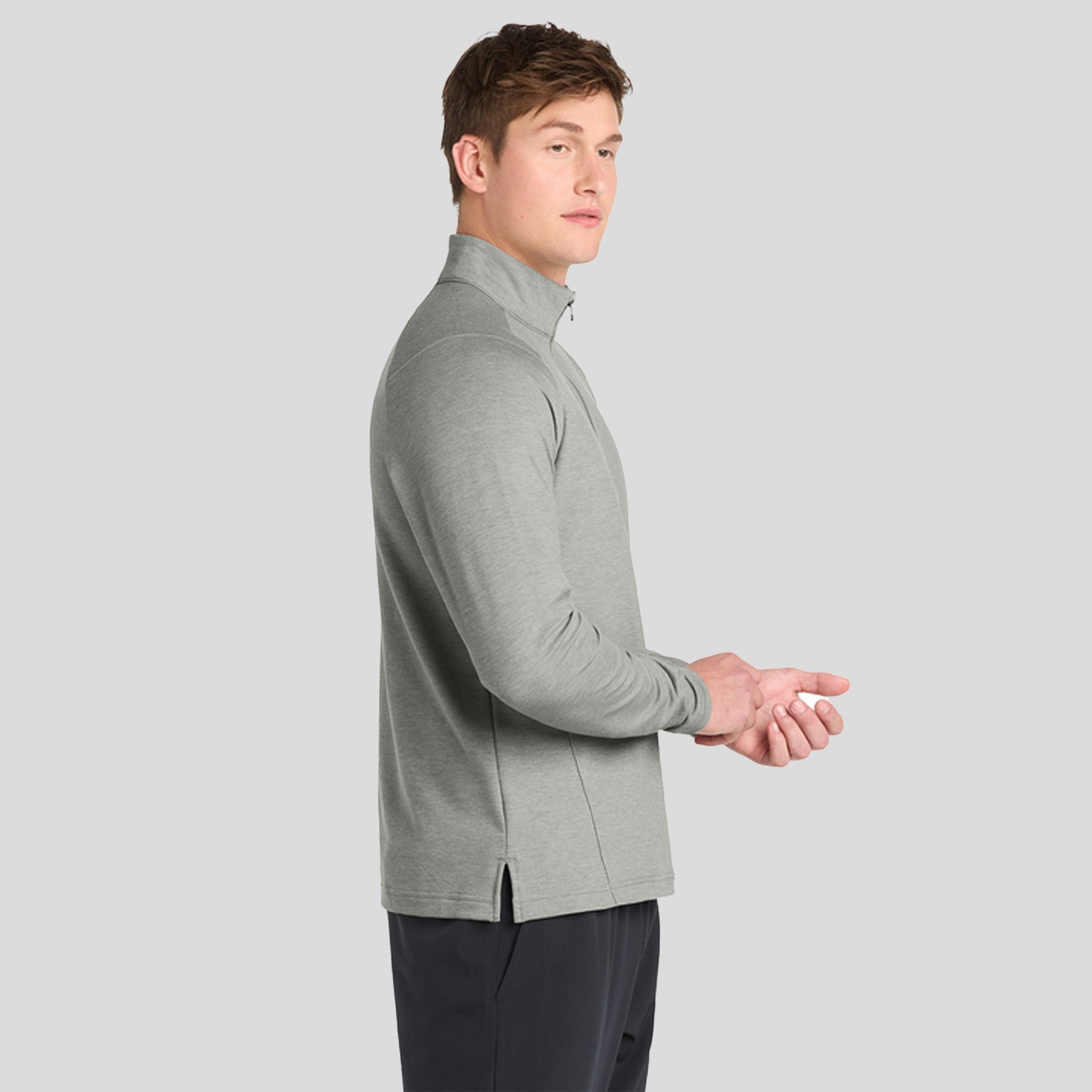 Men's Sport-Wick® Flex Fleece 1/4-Zip | Light Grey Heather